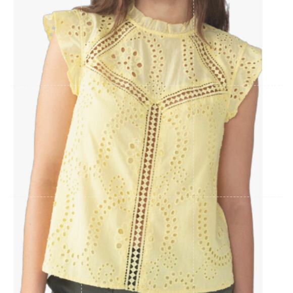 Sanctuary Yellow Eyelet‎ Blouse (S) - Picture 1 of 4